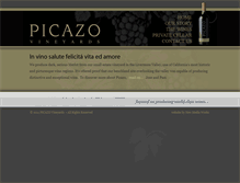 Tablet Screenshot of picazovineyards.com